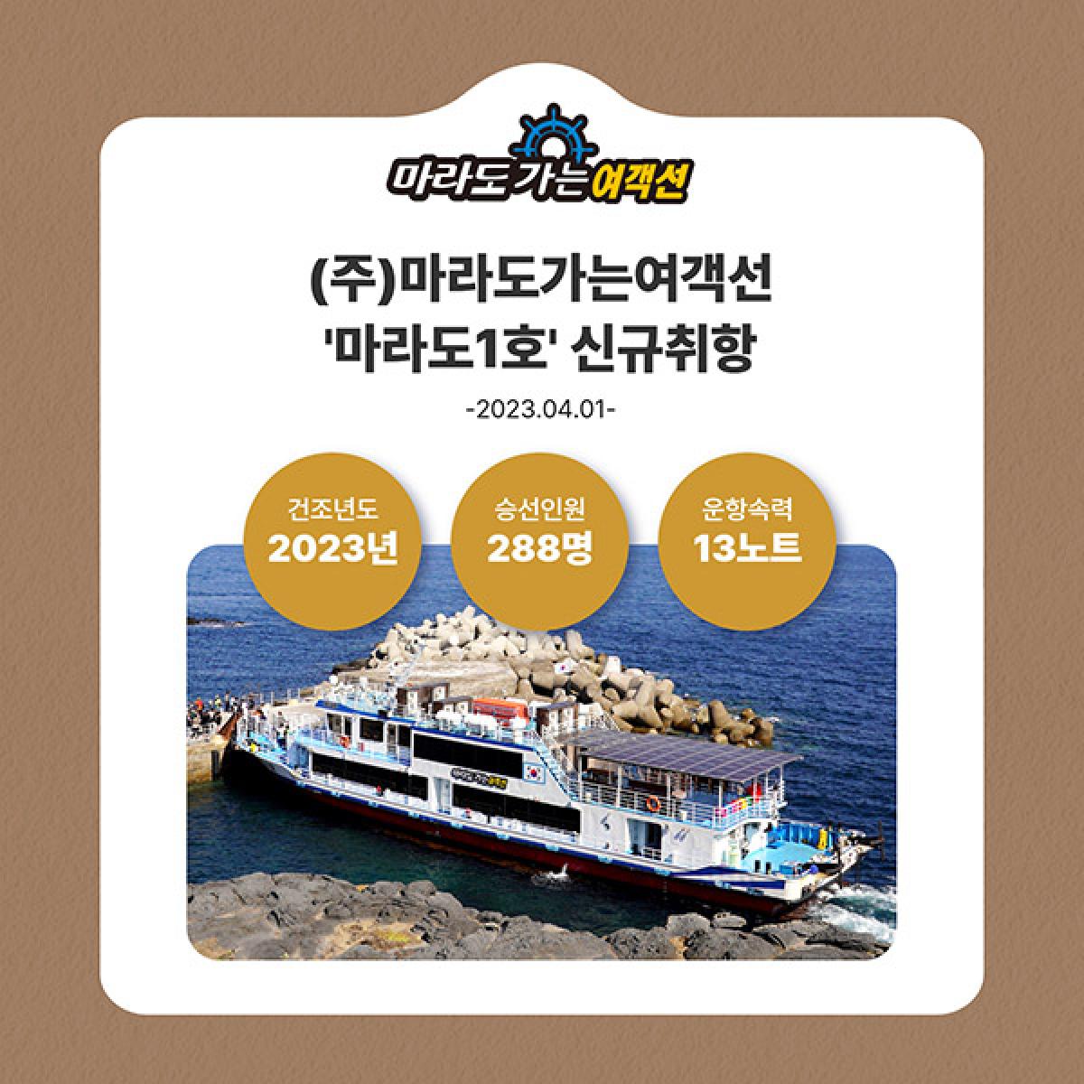 송악산항 마라도가는여객선 왕복승선권