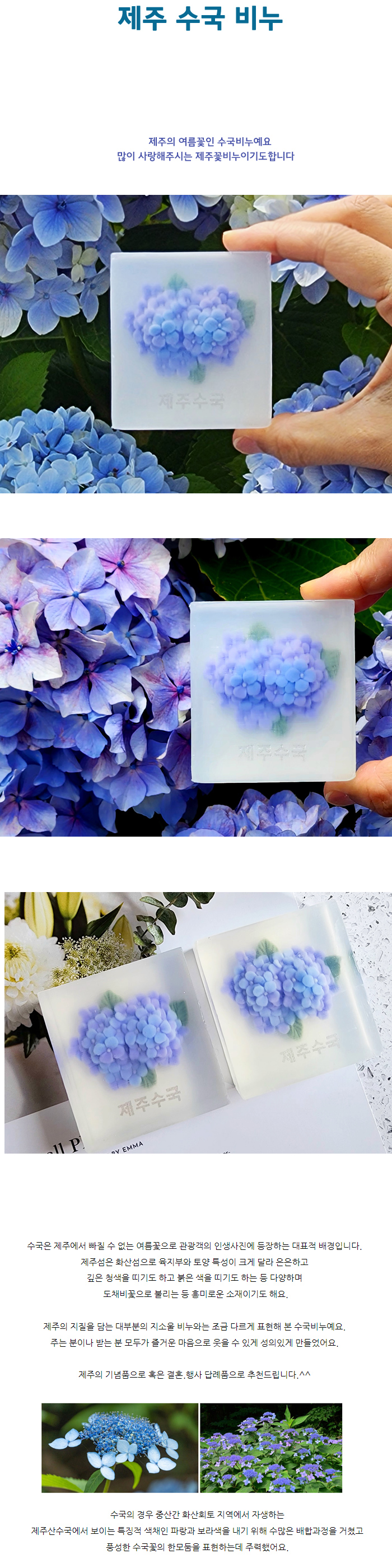제주 수국 비누 상세