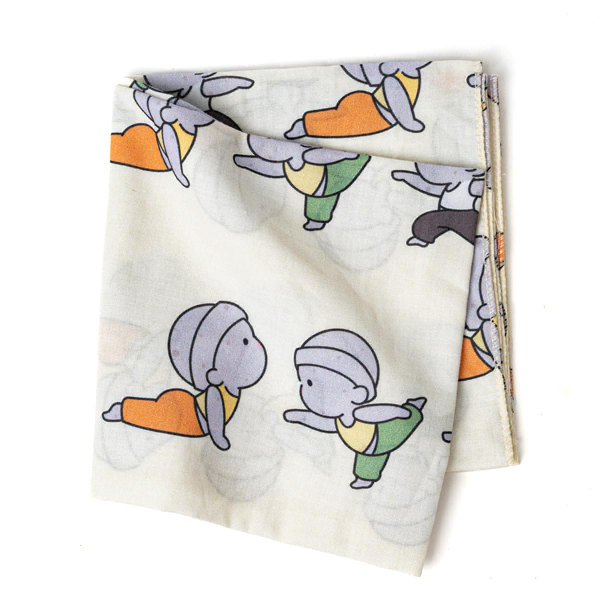 요가하는 돌하르방 손수건