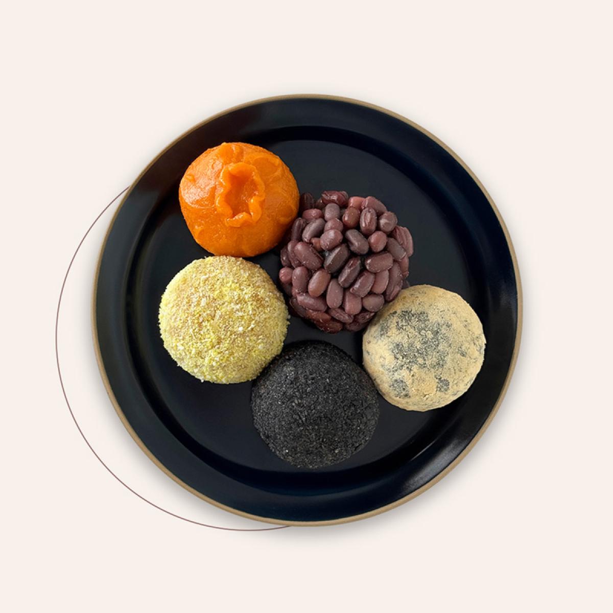 황칠 오메기떡 혼합SET 팥/단호박/한라봉/쑥/흑임자