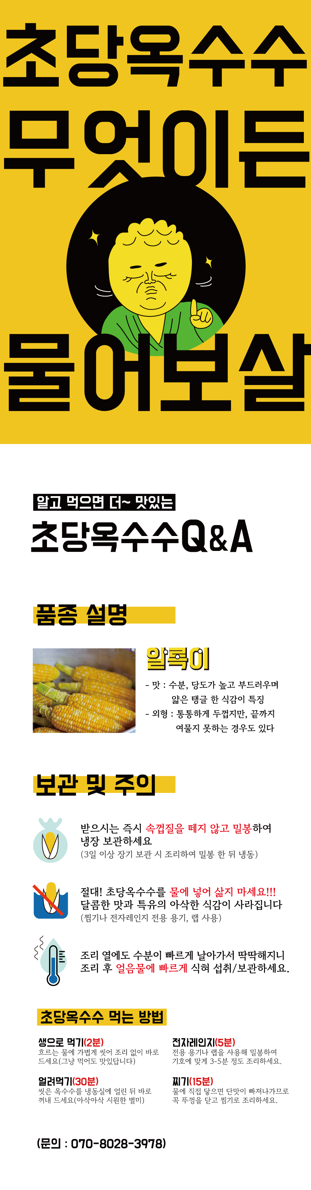 물메 초당옥수수 알록이 품종 16cm 특품 상세