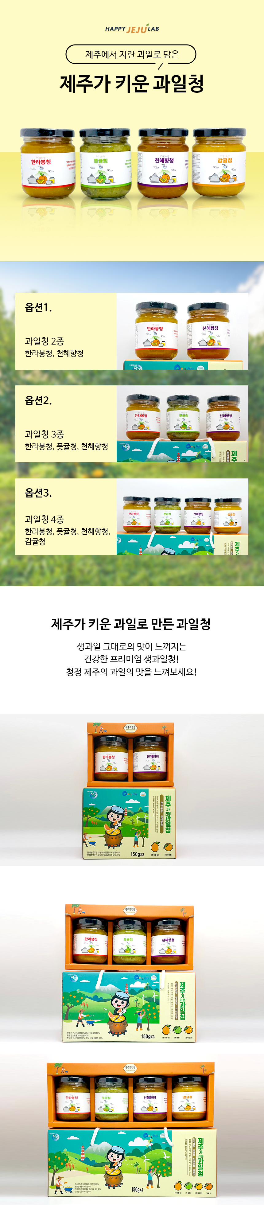 제주가 키운 과일청 선물세트