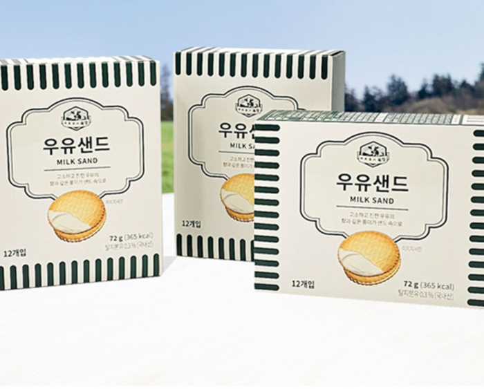 제주 ㅇㅊㅁㅅ 목장 우유샌드(소) 12개입 상세
