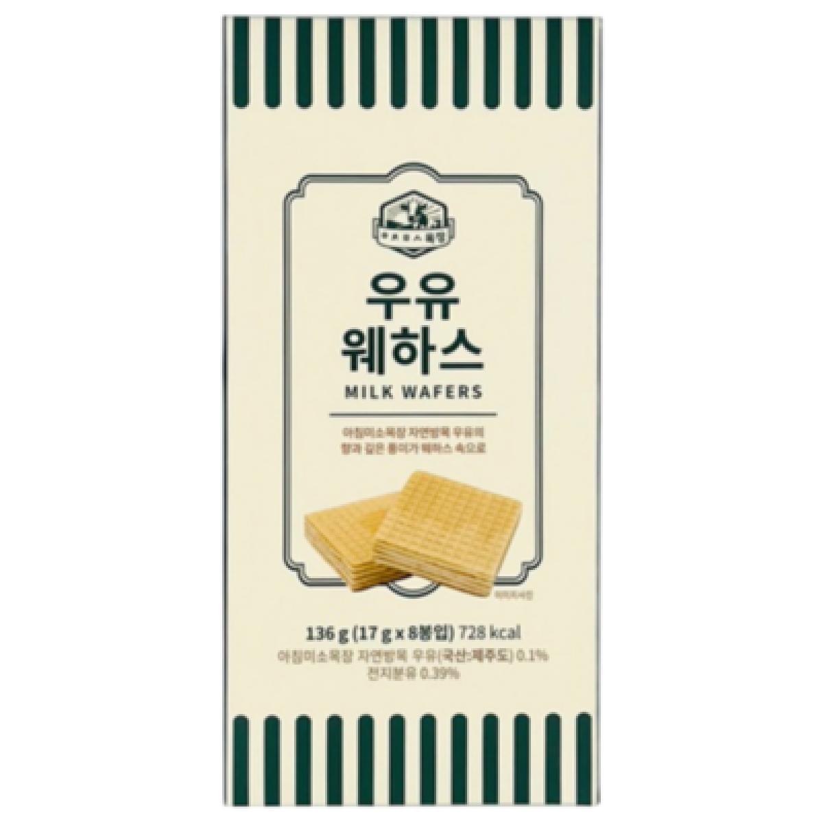 제주 ㅇㅊㅁㅅ 우유웨하스 8개입 샌드 과자 디저트 간식