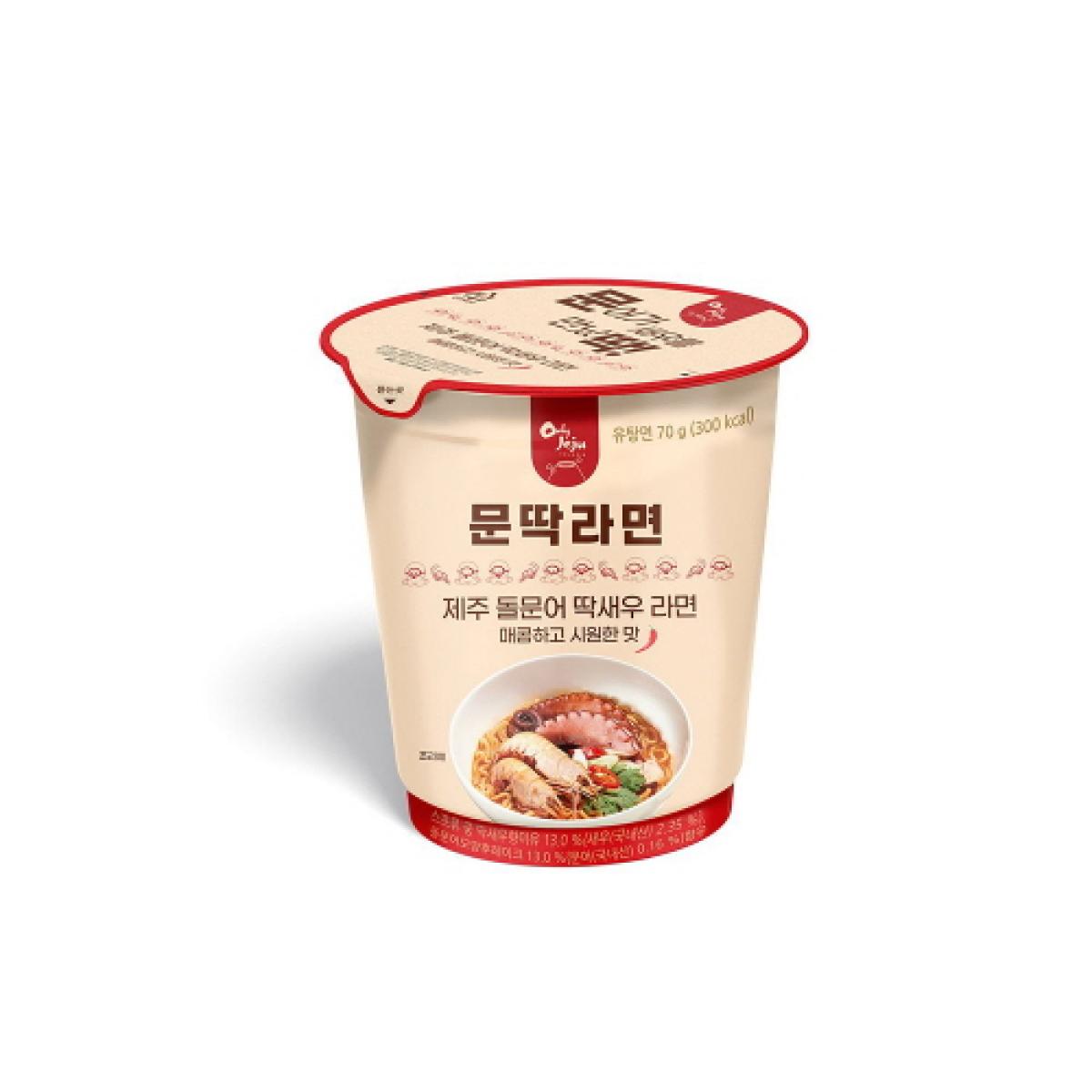 제주하우스 돌문어 딱새우라면70g x 6개 (1box)