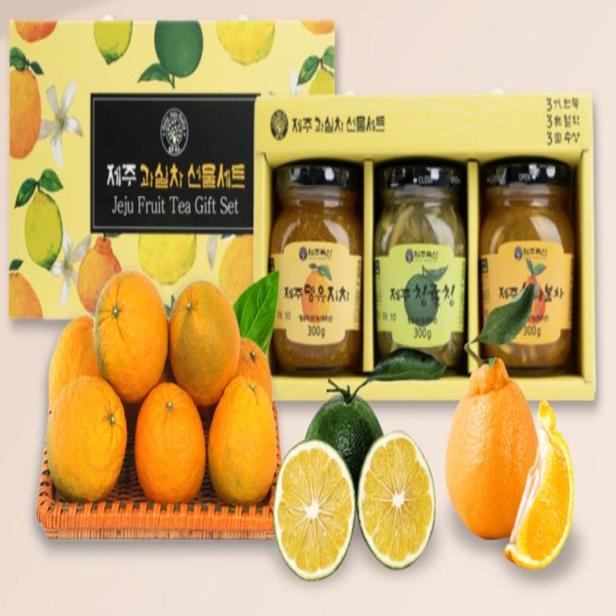 제주과실차세트6호(한라봉차,뎅유지차,청귤차)★
